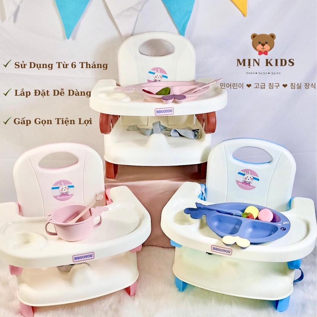 Ghế Ăn Dặm Gấp Gọn Cho Bé 6 Tháng - 3 Tuổi - Mịn Kids