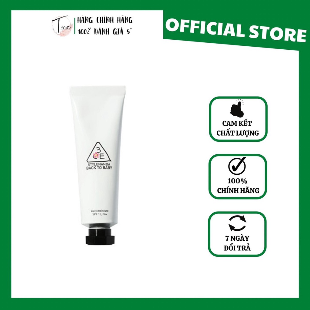 Kem Lót 3CE Back To Baby Daily Moisture 30ml