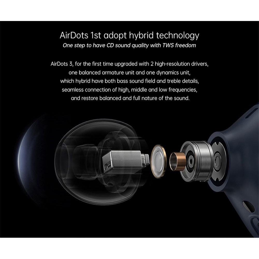 Tai nghe chơi game không dây Redmi Airdots Pro 3 Bluetooth 5.0 có mic điều khiển giọng nói