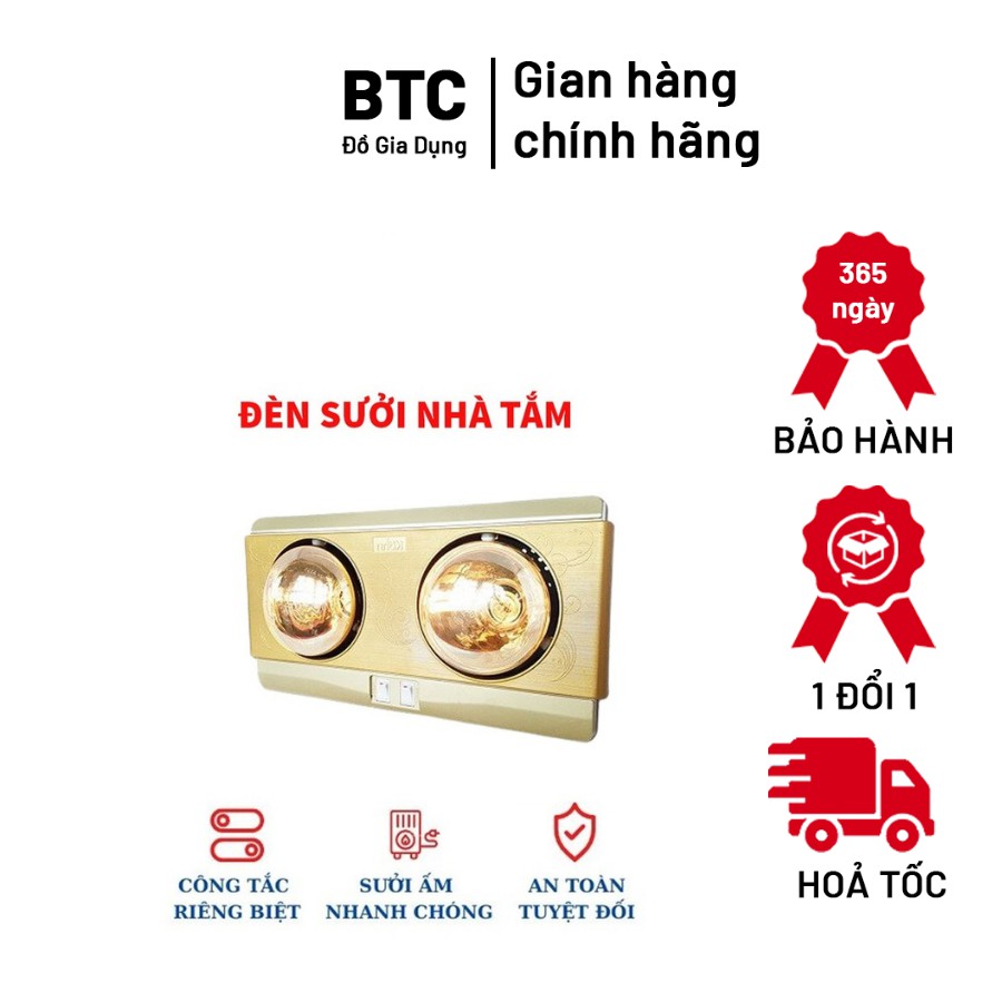 Máy sưởi nhà tắm - Máy sưởi nhà tắm loại 3 bóng, chống lóa, chống bỏng, chống thấm nước, sản xuất theo công nghệ Đức