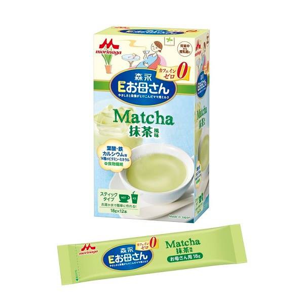 Sữa bầu MORINAGA Nhật 18gr x 12 gói 3 vị Cafe, Trà sữa, Trà xanh