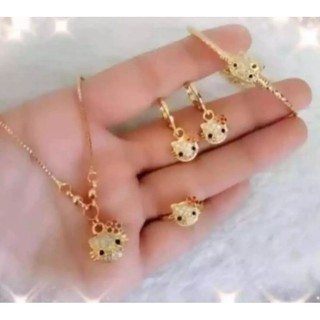 Bộ Trang Sức Mạ Vàng 24k Xinh Xắn Dành Cho Bé