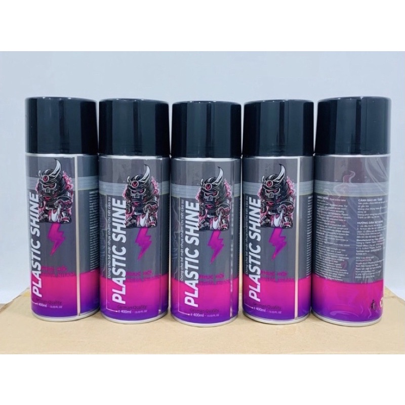 Chai phục hồi nhựa nhám đen SPRAYKING Plastic Shine phục hồi, bảo vệ nhựa nhám, cao su vỏ xe