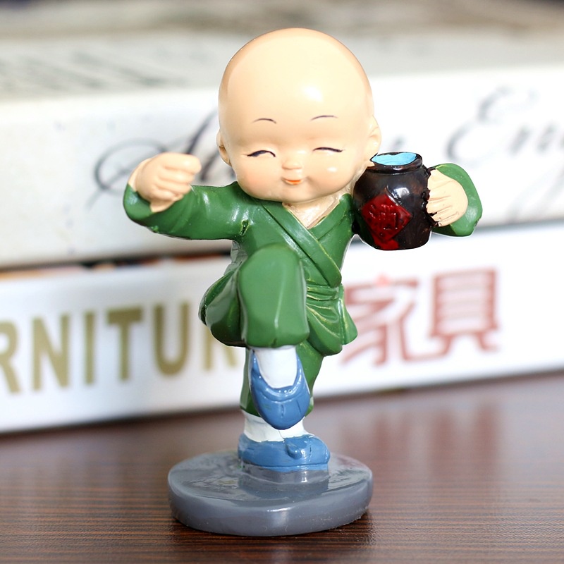 Bộ tượng 4 chú tiểu 4 không để trang trí xe hơi, ô tô, bàn làm việc