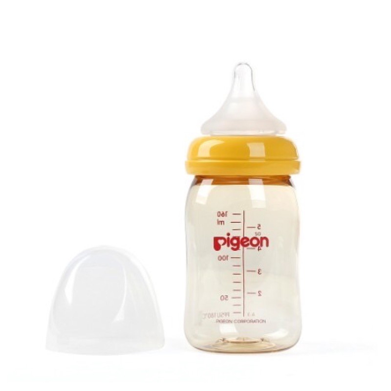 [Hàng chính hãng] {Đủ size S/M/L/LL} Bình sữa thần thánh Pigeon SofTouch (màu vàng) 160ml/240ml