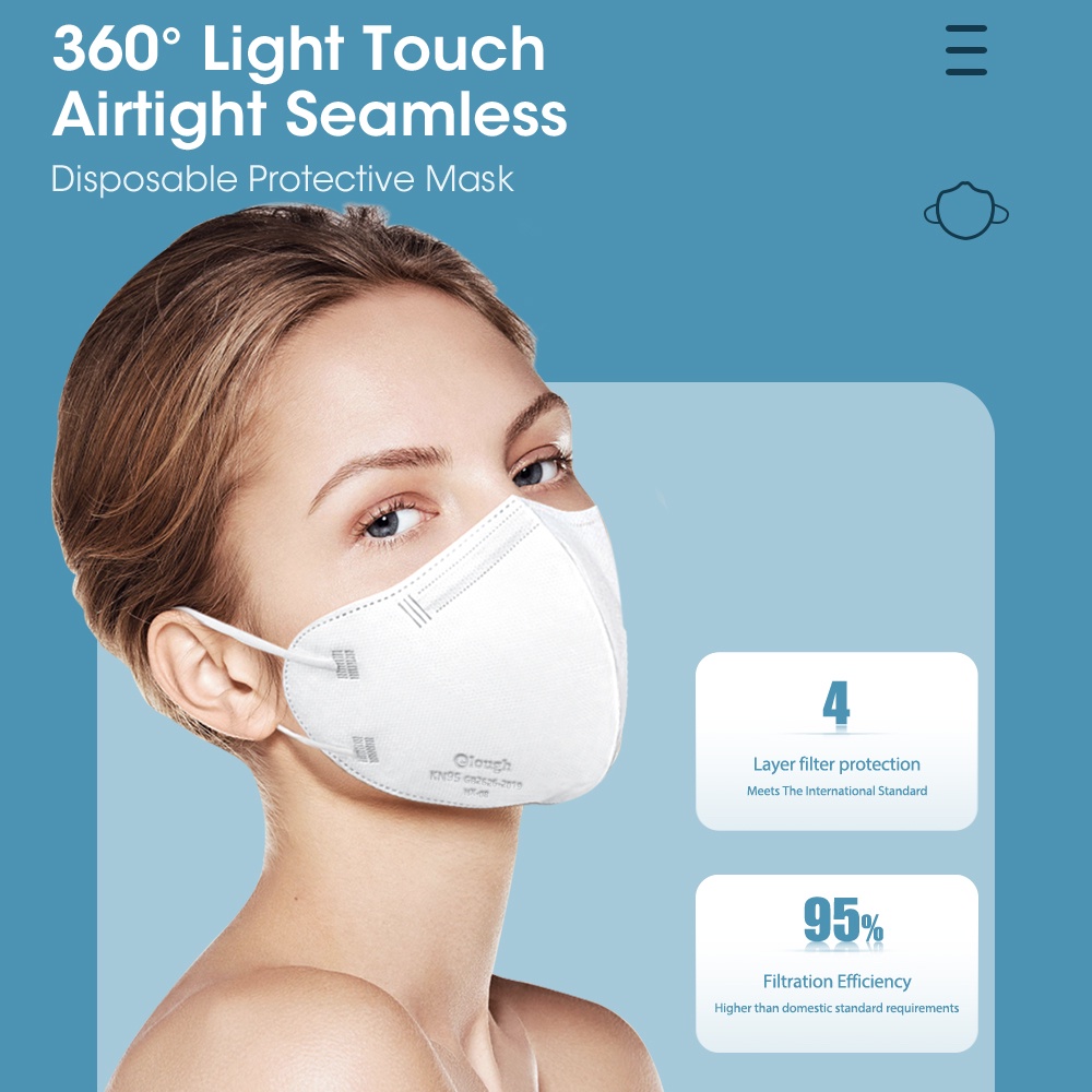 Set 10-50 Khẩu Trang Kn95 4 Lớp Bảo Vệ Mặt FFP2 Dành Cho Người Lớn