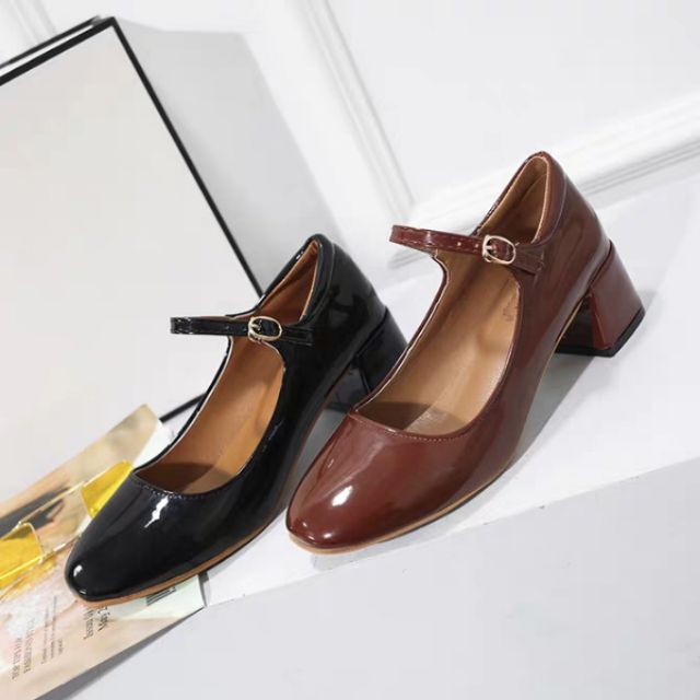 [ORDER/SẴN ĐEN 37] Giày búp bê vintage cao gót - Đẹp y hình 35-39 (ảnh thật cuối)