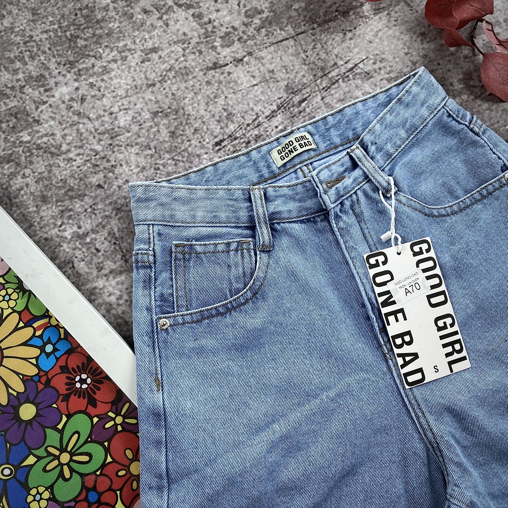 Quần Short Jean Nữ Ngố Lửng Trơn Cạp Cao Trơn Năng Động Thoải Mái Kiểu Hàn Quốc | BigBuy360 - bigbuy360.vn
