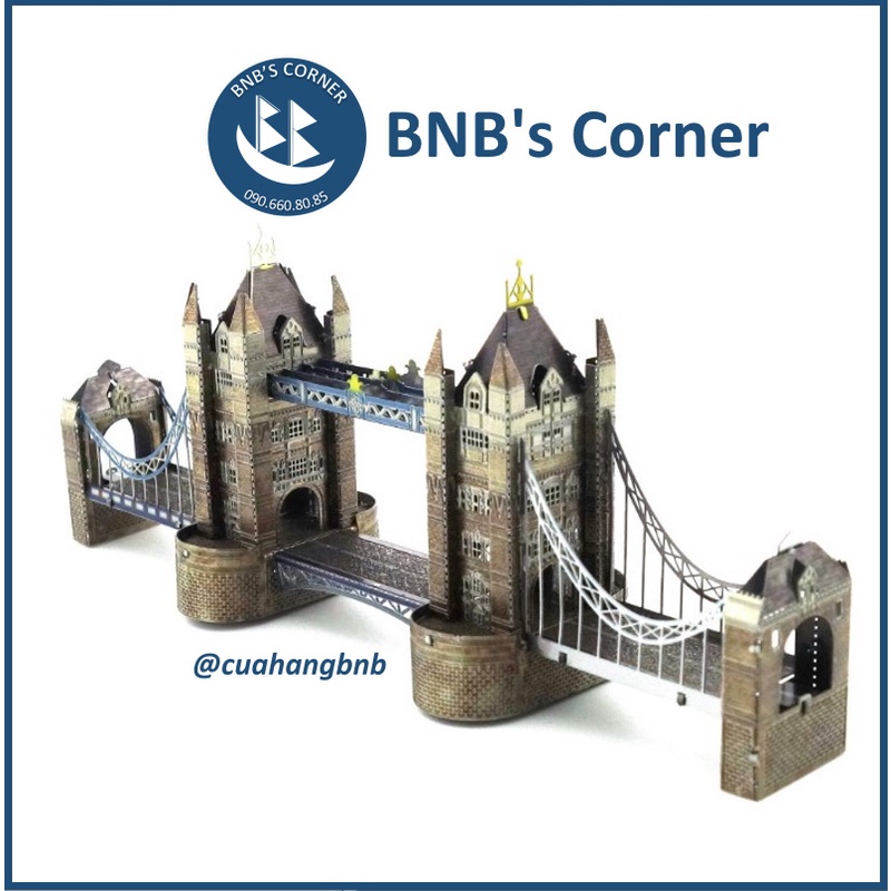 DIY Mô hình kim loại cầu tháp London - Tower Bridge tự lắp ráp