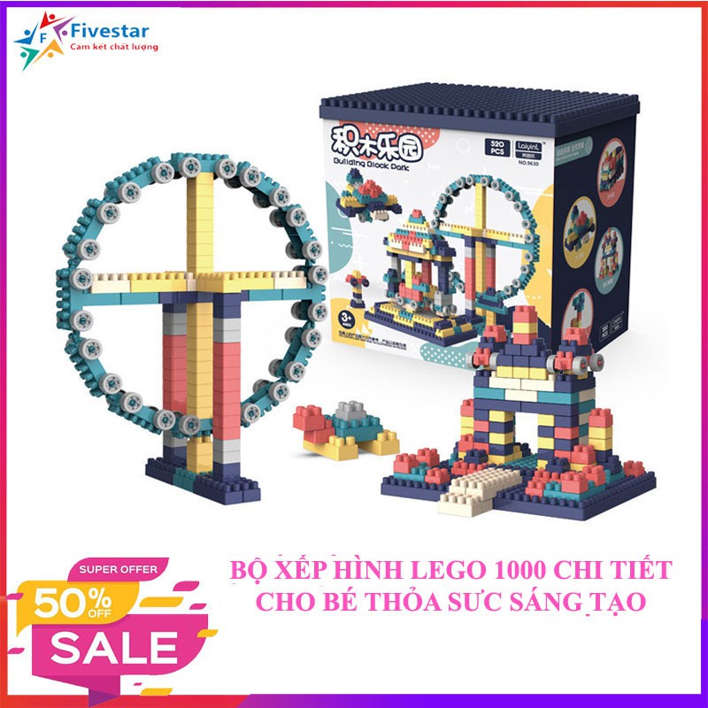 Xếp hình lego 520 chi tiết đồ chơi lắp ghép giúp bé phát triển trí não toàn diện cho trẻ