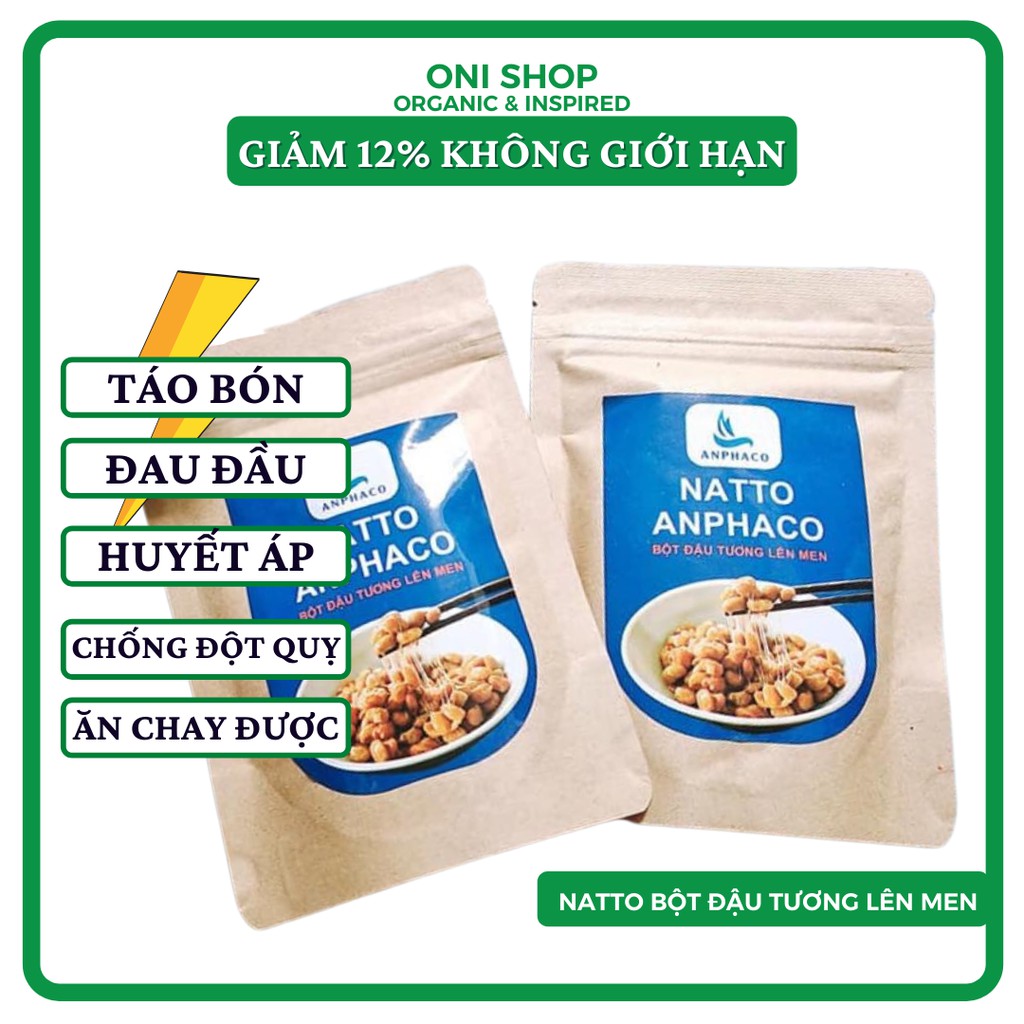 Bột Natto Anphaco 100% Organic - Đậu tương lên men (đậu nành hữu cơ) 100gr Onishop