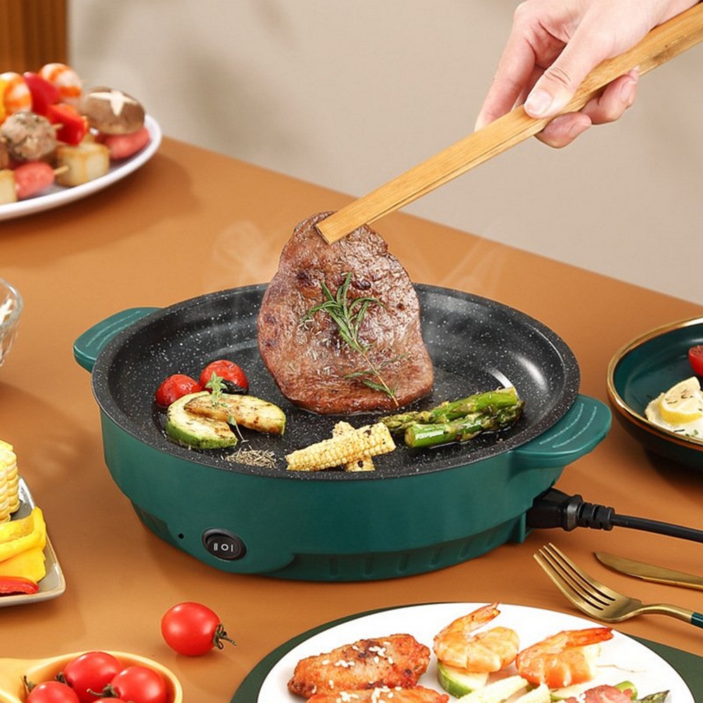 Chảo Nướng Điện Mini Đa Năng, Chống Dính Size 26cm-Có thể Chiên, Xào...