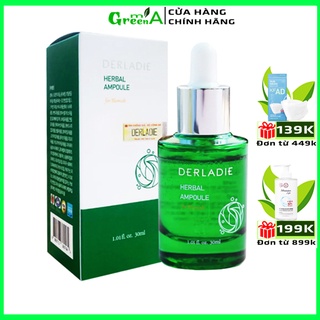 Serum Tràm Trà Derladie Tinh Chất Giảm Mụn Herbal Ampoule For Blemish Hết Mụn Sau 14 Ngày [NHẬP KHẨU CHÍNH HÃNG CÓ TEM]