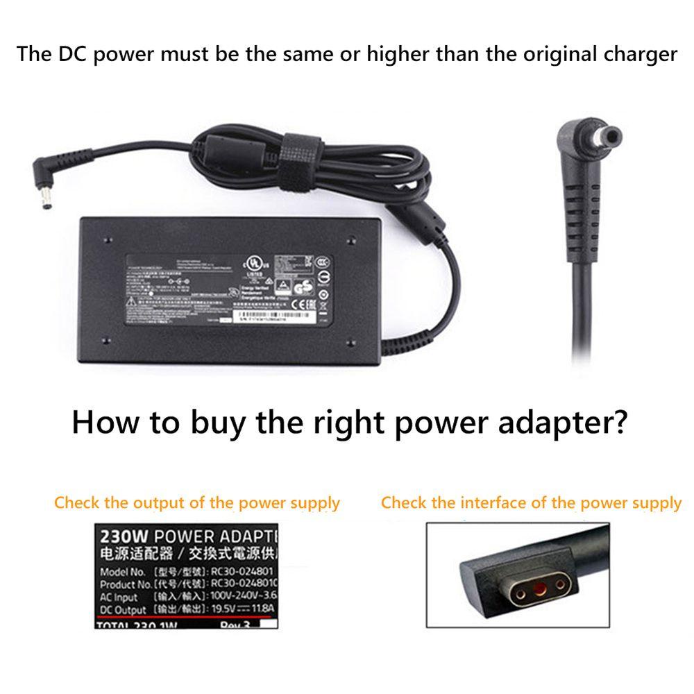 Dây Cáp Nguồn DC5521 DC5525 DC7450 230W Dành Cho Razer Notebook