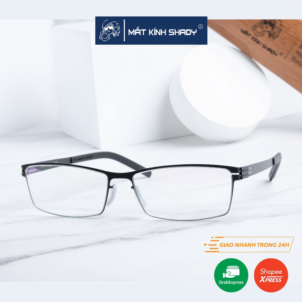 Gọng Kính Cận Thép Không Gỉ Shady Unisex G1382