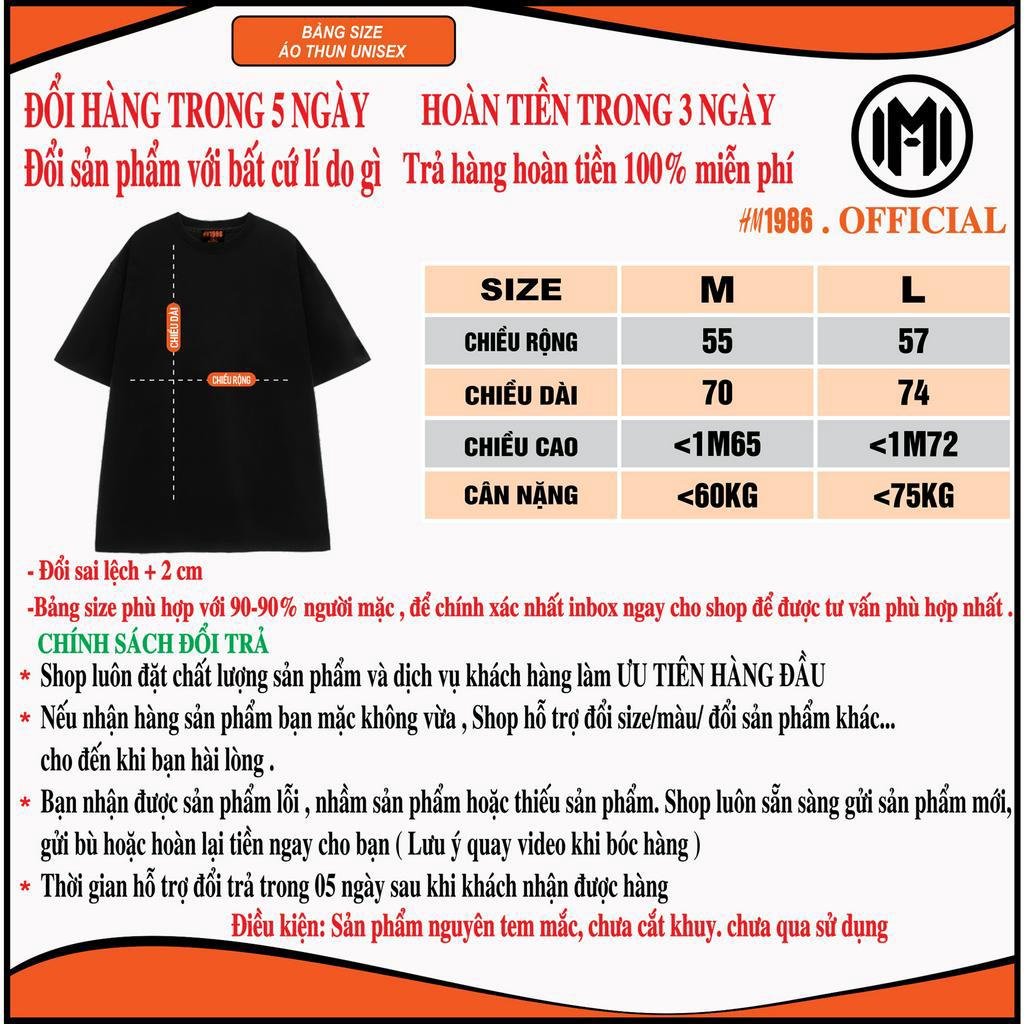 Áo thun tay lỡ form rộng unisex Hm1986 ATL 815
