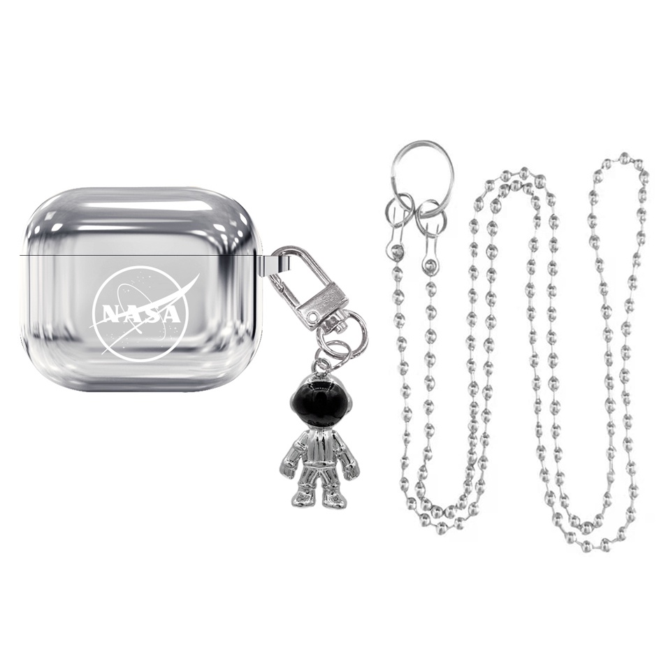 Fashion anime design cover airpods3 airpods1 / 2 pro wireless bluetooth earphone charging box protective case accessories + halterneck necklace