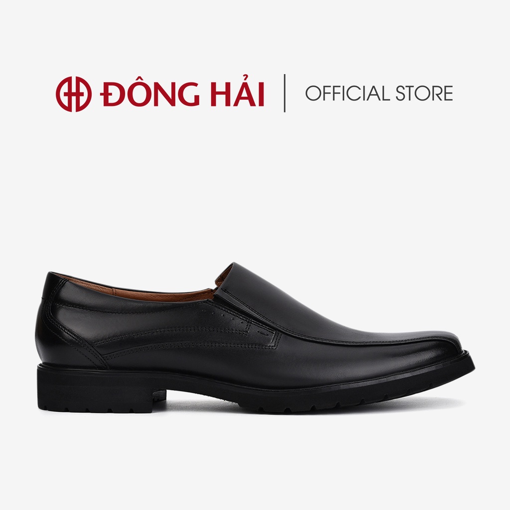 "TẶNG NGAY 30K khi theo dõi gian hàng "Giày tây nam Đông Hải da bò cao cấp slip-on đế cao su 3cm - G01A5