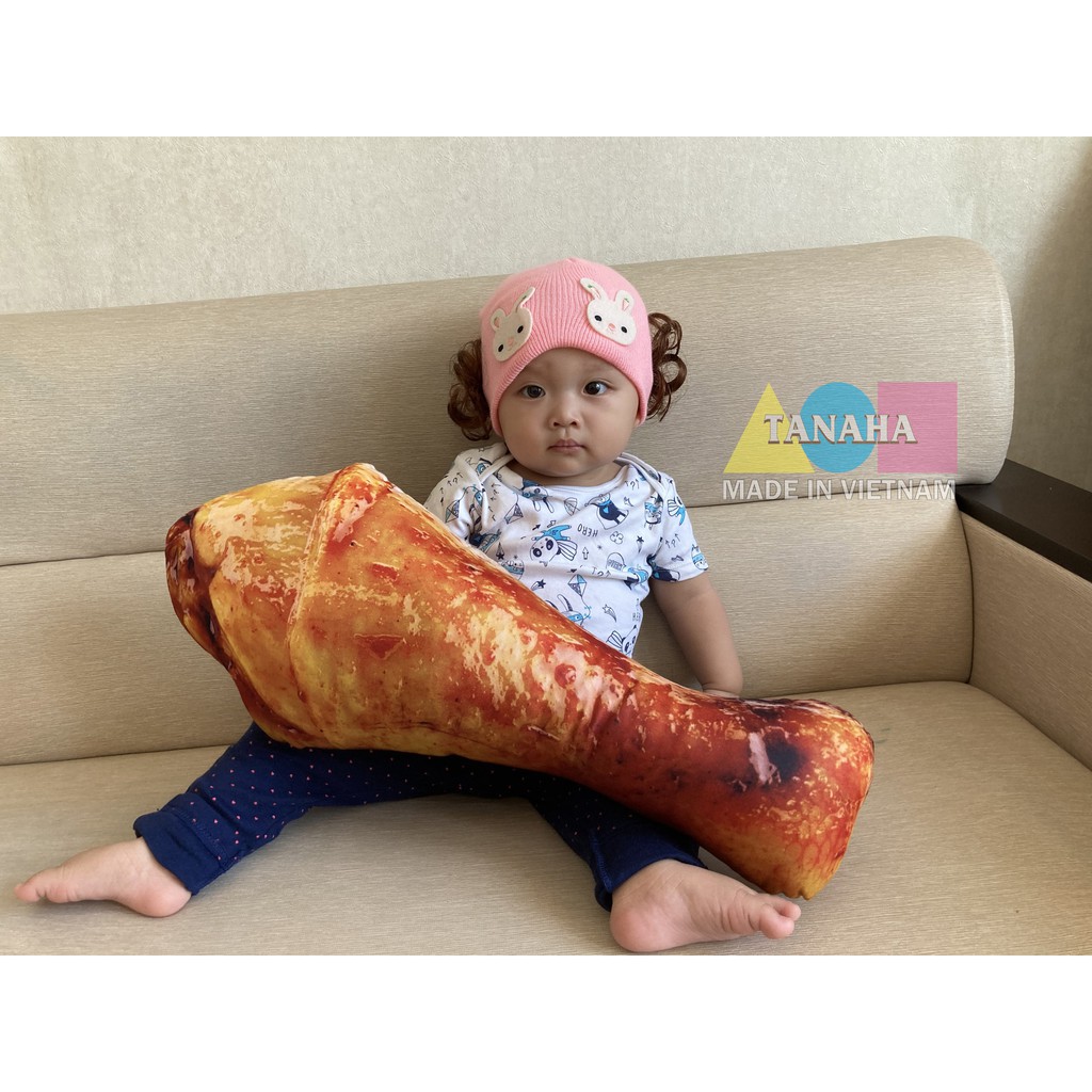 Gối ôm 3D Loại 1 ,đùi gà size 60cm