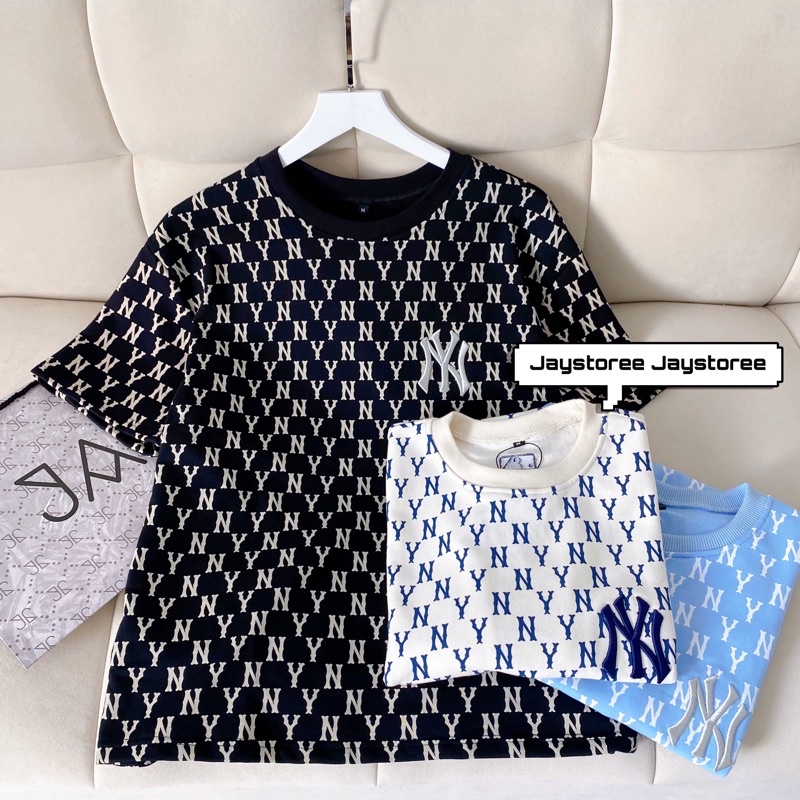 Áo thun và quần NY màu ĐEN/KEM vải chân cua dày mịn   Jaystoree2