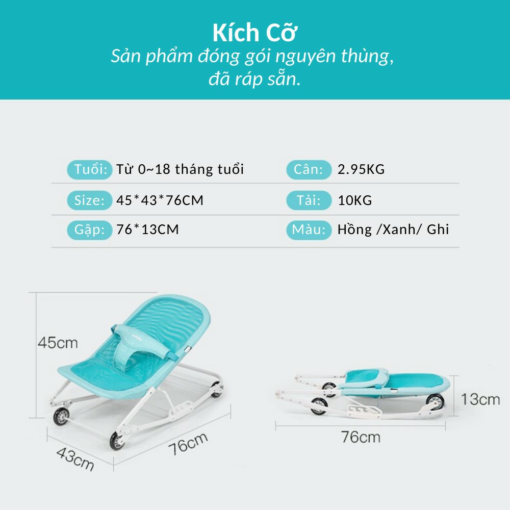 Xe nằm chơi bập bênh 2 in 1 Seebaby R1