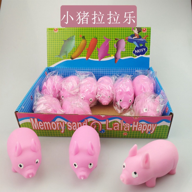 Heo Biến Hình Lala Pig Đồ Chơi Kéo Bóp Xả Stress Lợn Hồng Squishy