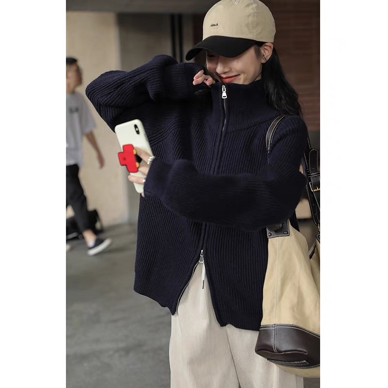 Áo khoác len 2 khoá loại dày