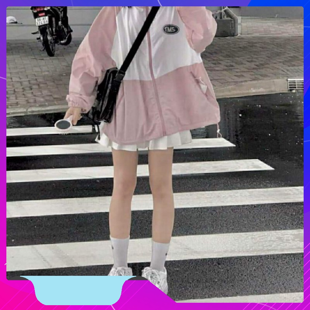 Áo Khoác Dù TMS LOGO MIDSIDE Nam Nữ Ulzzang Unisex Form Rộng Bomber