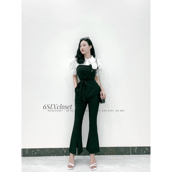 [6SIX Closet] Quần vải loe xẻ trước chất co dãn thời trang công sở 6SIX closet