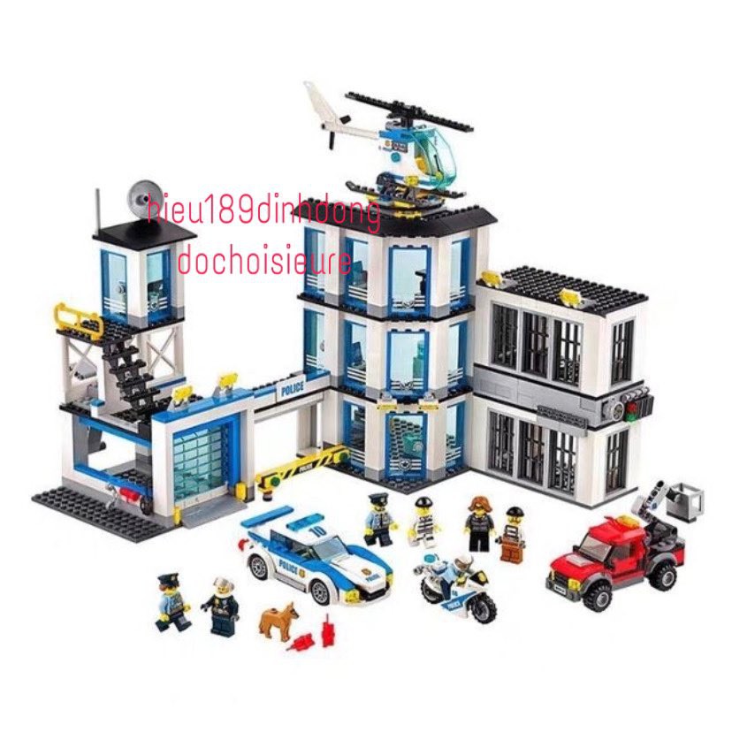 Lắp ráp xếp hình Lego city 60141 Lepin 02020 Bela 10660: Trụ sở cảnh sát