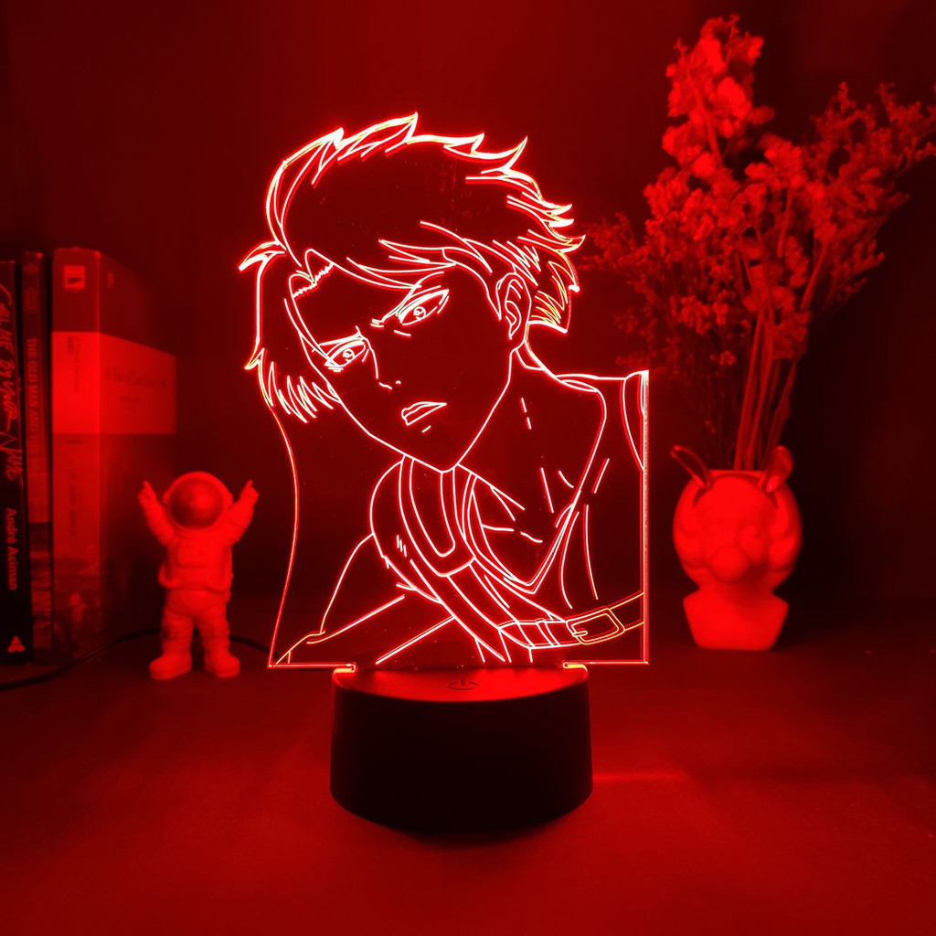 Lewell Ackerman RGB đèn bàn sáng tạo món quà sinh nhật tấn công phòng ngủ khổng lồ cạnh giường 3D