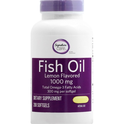 [DATE 08/2024] SIGNATURE CARE FISH OIL LEMON FLAVORED 1000MG 200 SOFTGELS (200 VIÊN VỊ CHANH - ÔMEGA 3)