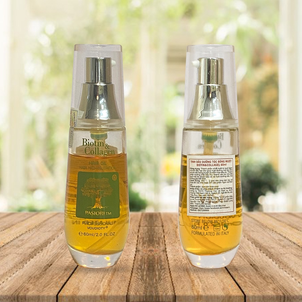 Tinh dầu dưỡng bóng mượt tóc Biotin & Collagen Serum 60ml NEW 2022