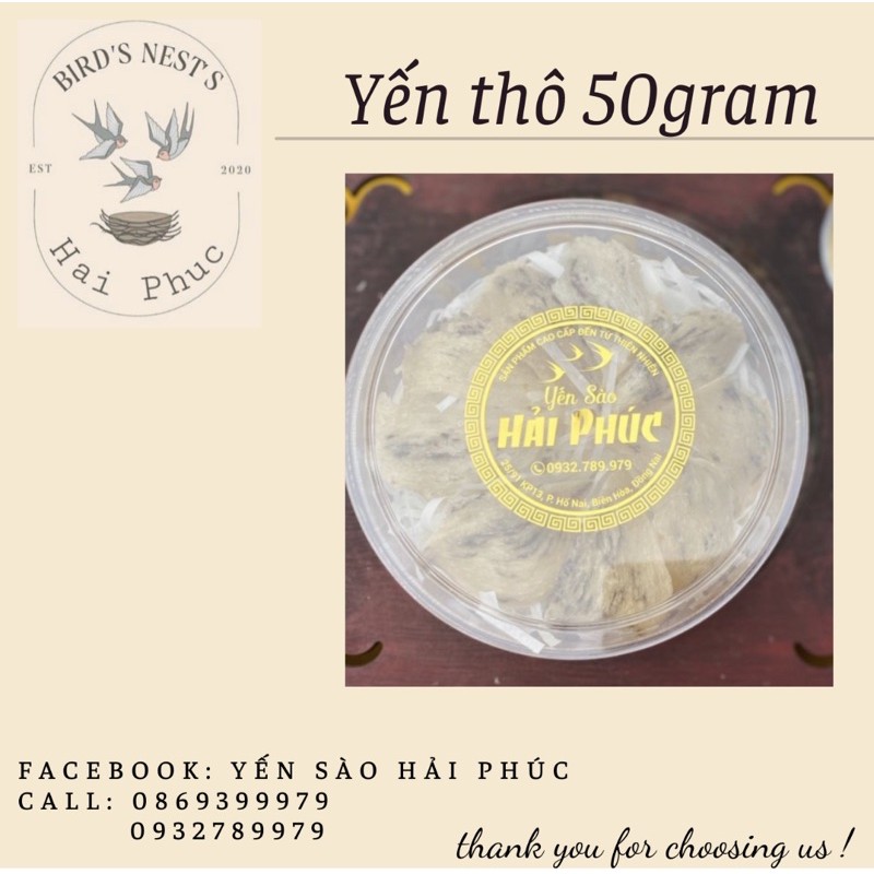 Yến Thô 50gram [ GIÁ RẺ NHƯ CHO ] PHÁT HIỆN HÀNG GIẢ ĐỀN 1 tỉ