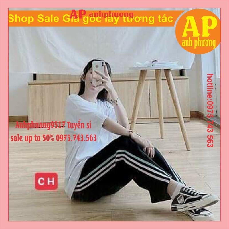 Quần Thể Thao RAINBOW Nữ ♥ Quần ống rộng kẻ ba sọc cầu vồng Ulzzang HOT ♥