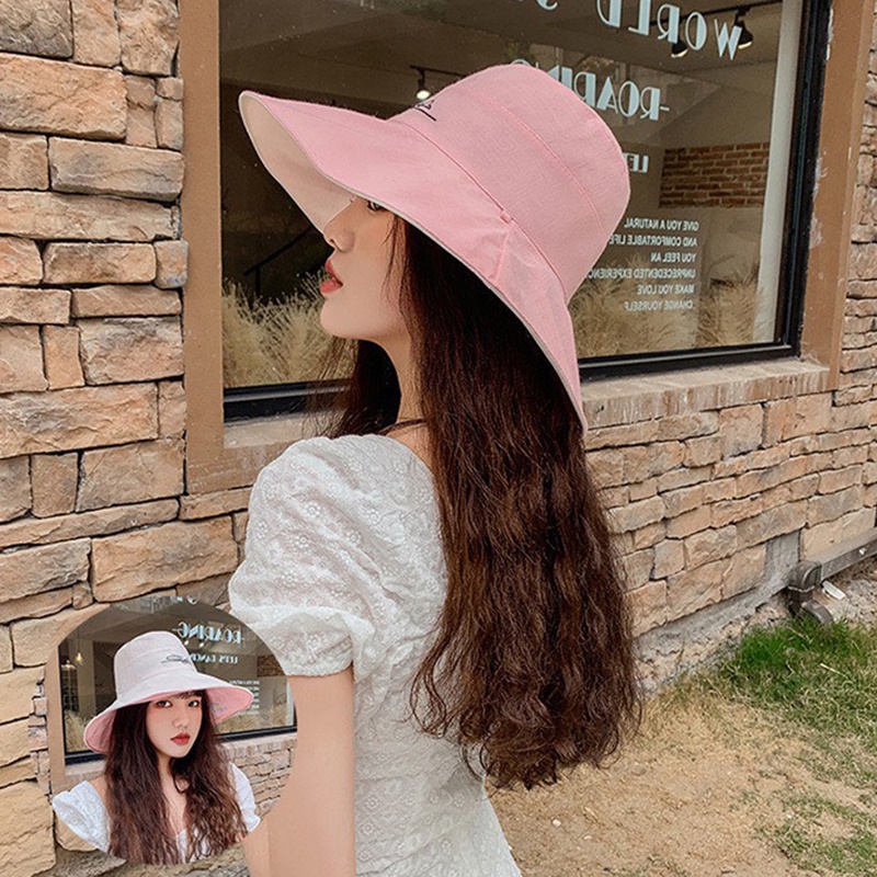 Nón Vành Rộng 2 Mặt Thêu Họa Tiết Hoa Cúc Phong Cách Cổ Điển Thời Trang Cho Nam Và Nữ