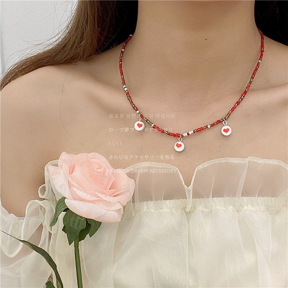Vòng cổ Mặt Trái Tim / Mặt Cười / Hình Học Bằng Sứ Nhiều Màu Sắc Phong Cách Hàn Quốc Thời Trang Cho