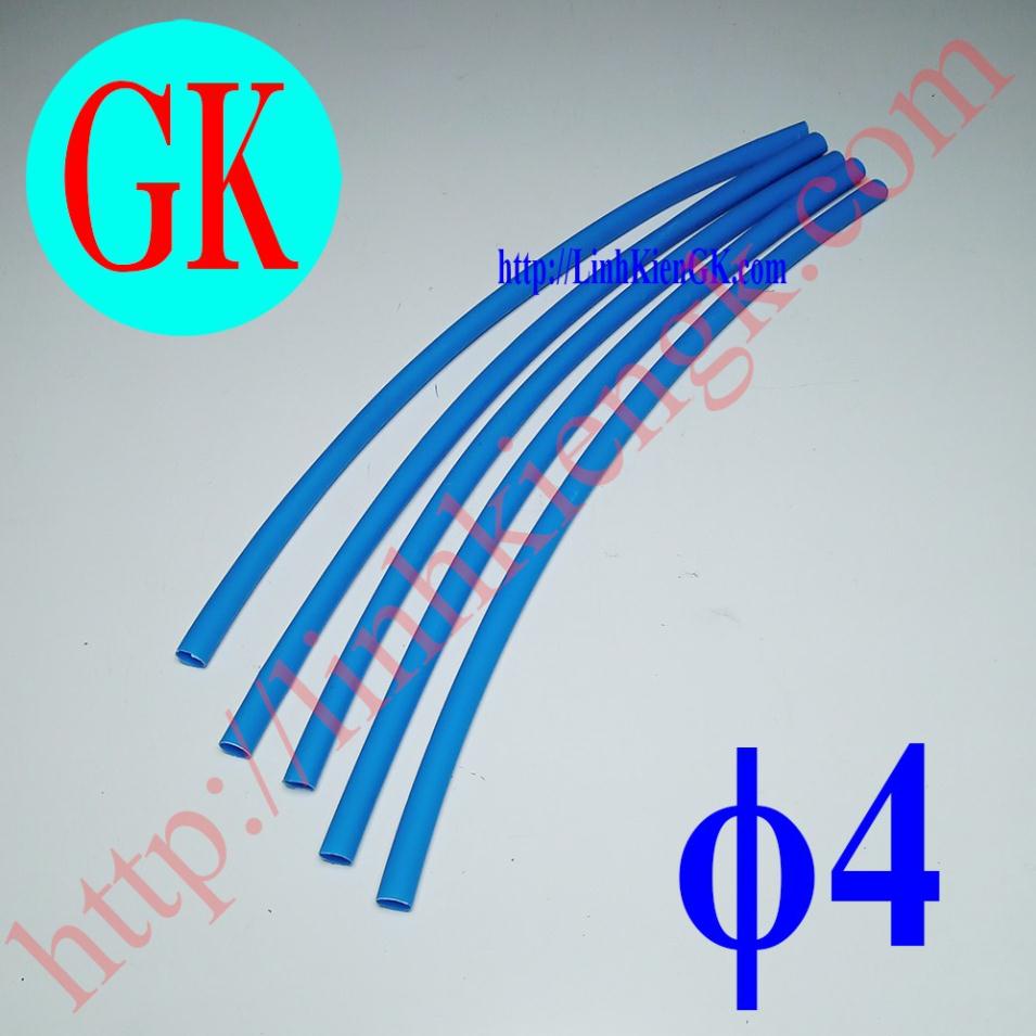 Ống gen co nhiệt phi 4 màu xanh dài 20cm