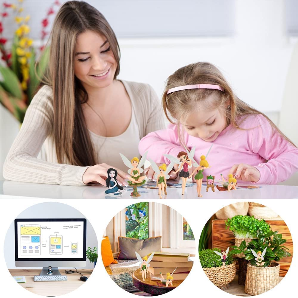 Set 6 Chi Tiết Trang Trí Bánh Hình Nàng Tiên