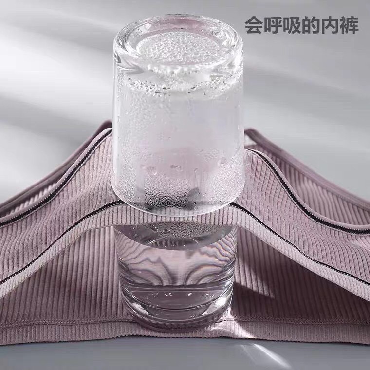 Quần lót nữ cotton tăm tre đính nơ siêu thấm hút mồ hôi 028