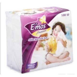 Khăn giấy cao cấp E'MOS 100 tờ