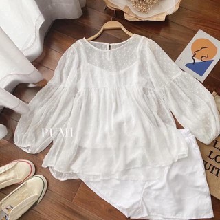 Set áo tay lỡ và quần lửng