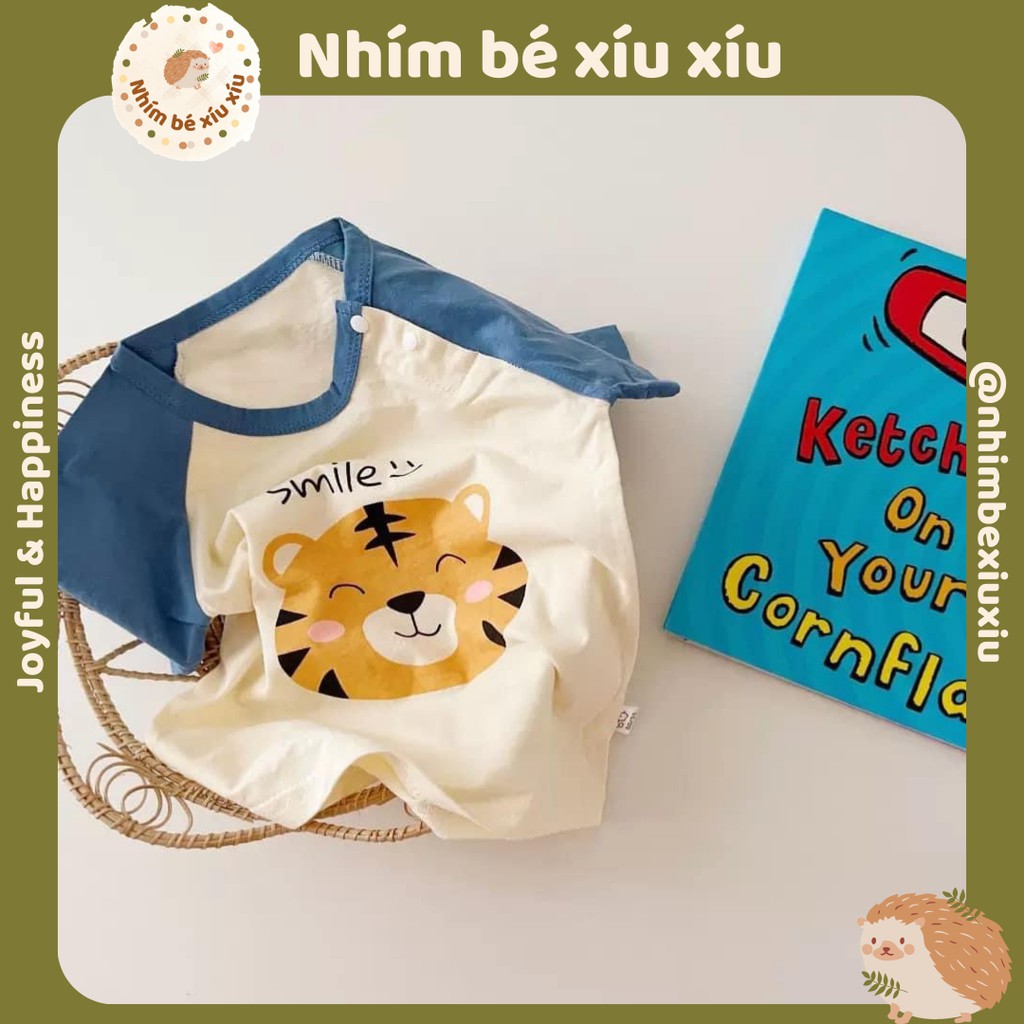 Áo thun bé trai tay raglan họa tiết con hổ (15-17.5 kg) B967