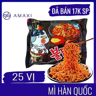 Mì cay Hàn Quốc, Mỳ cay Samyang 3 GÓI, Nongshim Indomie Ottogi gói, Neoguri khô nước, tương đen không gia vị  Amaxi .