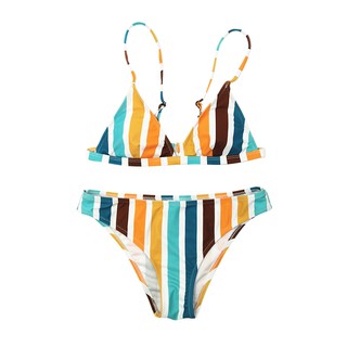 Bikini dây kẻ sọc màu cầu vồng