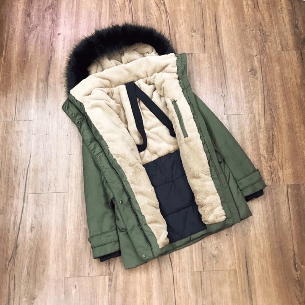 Áo parka nữ zara xuất khẩu áo khoác parka lót lông -AK4