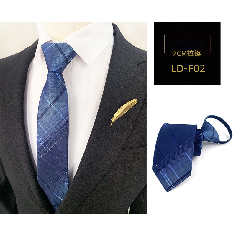 Cà Vạt Nam Bản Rộng 7cm Có Khóa Kéo 24h