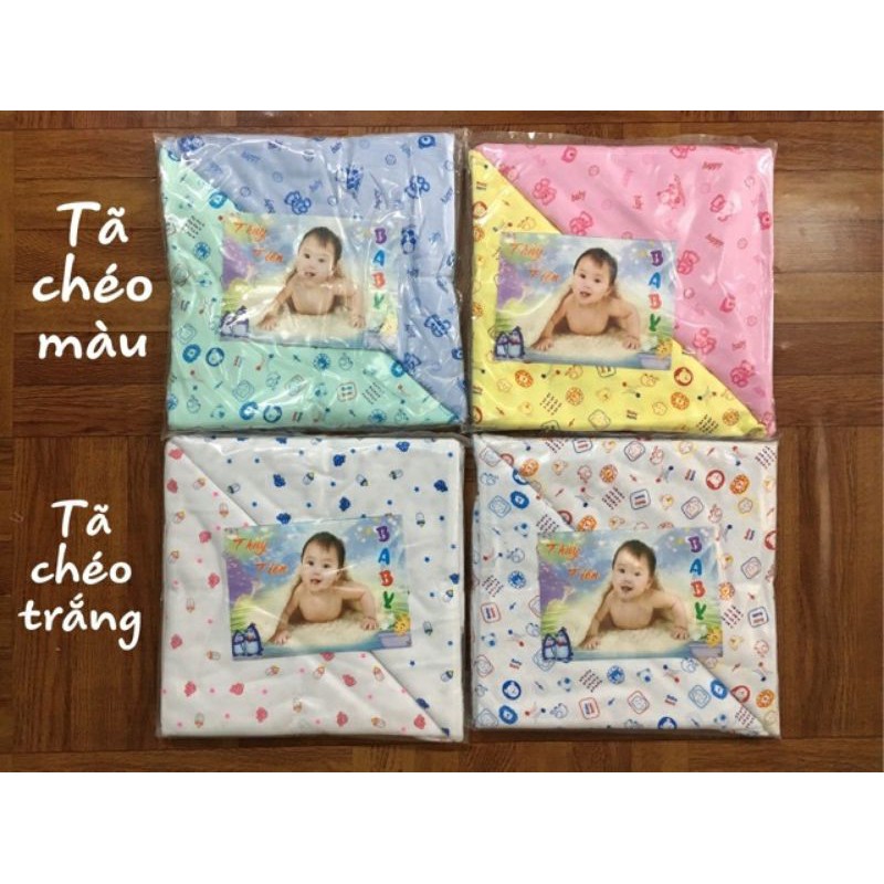 Tã chéo loại đẹp cotton cho bé sơ sinh 1c