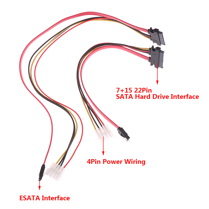 Dây Cáp Chuyển Đổi 7 + 15 22pin Sata Sang Esata Cổng 4pin Cho Ổ Cứng