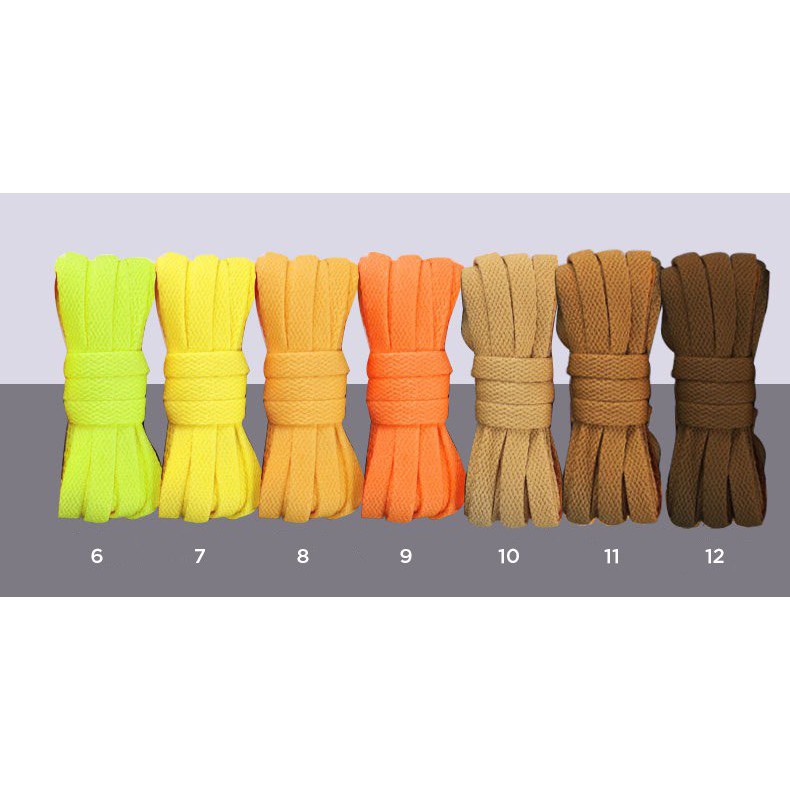 Dây Giày Thể Thao Sneaker Bản Dẹt Nam Nữ Nhiều Màu 140cm - 160cm Chất Lượng Cao